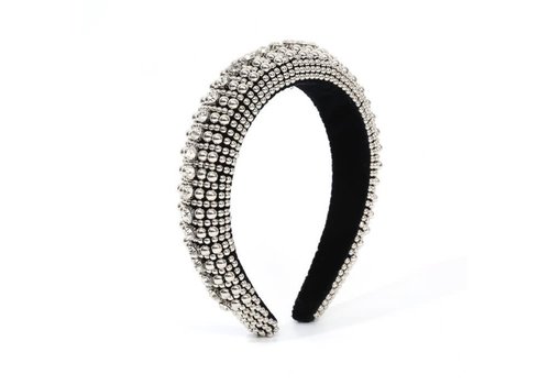 Peach Accessories HA607 Silver Metal beaded Hairband