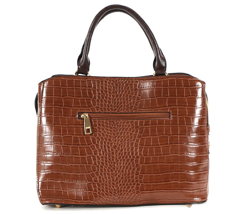 BINNARI 18851 Tan Croc Work Bag