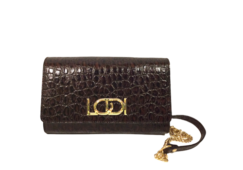 Lodi LODI L1202 Brown Croc Leather Bag