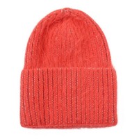 SDN91 Angora mix Beanie in Orange