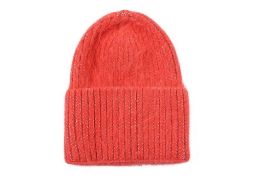 Peach Accessories SDN91 Angora mix Beanie in Orange