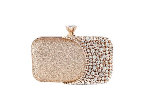 Peach Accessories K003 Gold Shimmer/Crystal dressy Bag