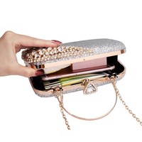 K003 Gold Shimmer/Crystal dressy Bag