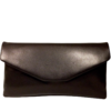 Le Babe Black Soft Leather Flapover Bag