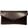 Le Babe Le Babe Black Soft Leather Flapover Bag