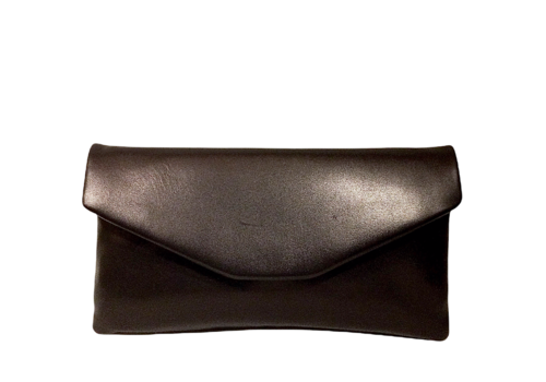 Le Babe Le Babe Black Soft Leather Flapover Bag