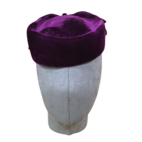 OCF. 060 Blackcurrant Velvet Pillbox Bow