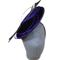 Maddox Black & Purple Headpiece on band
