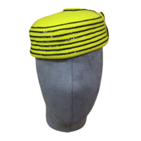 SF 1057 Suedefelt Yellow/Black Pillbox Hat