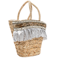 Pia Rossini BELLA Basket in Natural/Silver