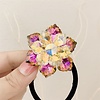 Peach Accessories SS06 Pink Multi Crystal Flower Hair Bobble