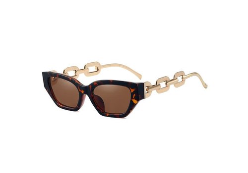 Peach Accessories 95307 Tortoiseshell Gold Chain Sunglasses