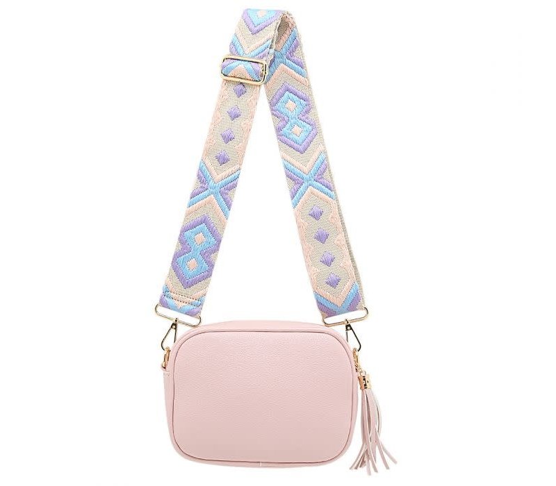 P158 Box Bag with Funky Strap in Pink