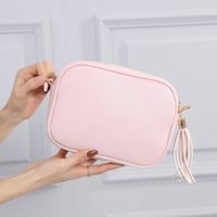 P158 Box Bag with Funky Strap in Pink