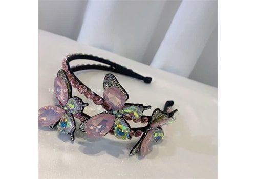 Peach Accessories HA716 Jewelled Butterfly Hairband