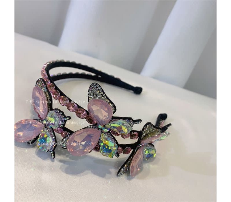 HA716 Jewelled Butterfly Hairband