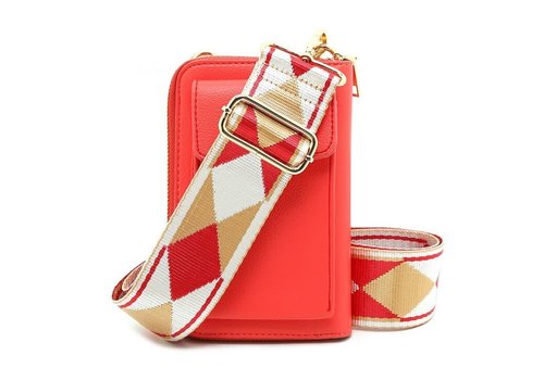 Peach Accessories P159 Phone Bag in deep Coral