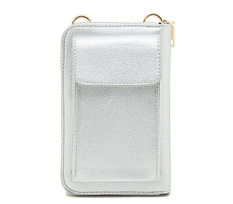 P159 Phone Bag funky strap Silver