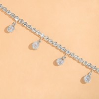 EUR121 Crystal droplet Ankle Bracelet