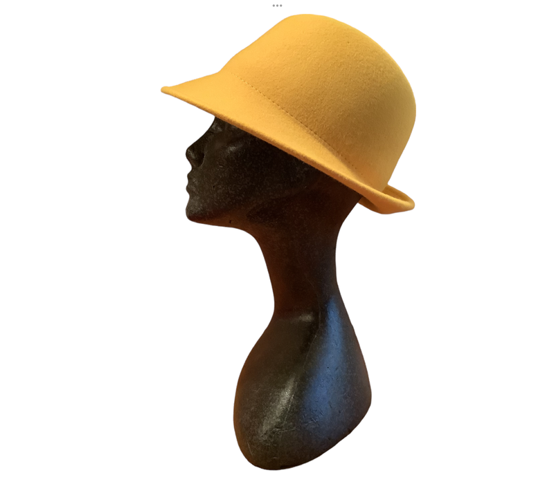 Seeberger 18475 Yellow Felt Trilby Hat