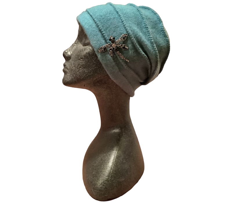 Seeberger 18745 Boiled Wool Teal Hat