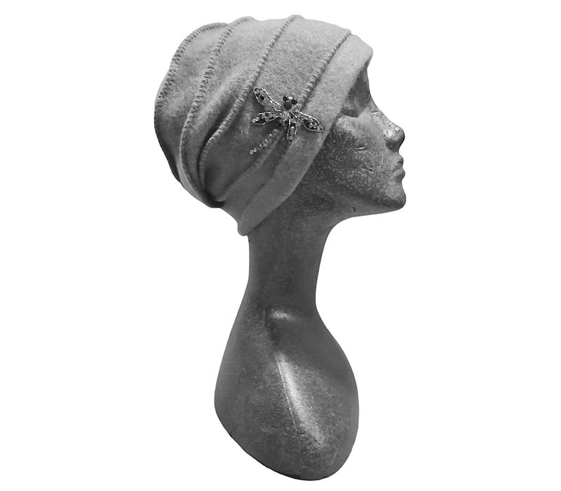 Seeberger 18745 Boiled Wool Grey Hat