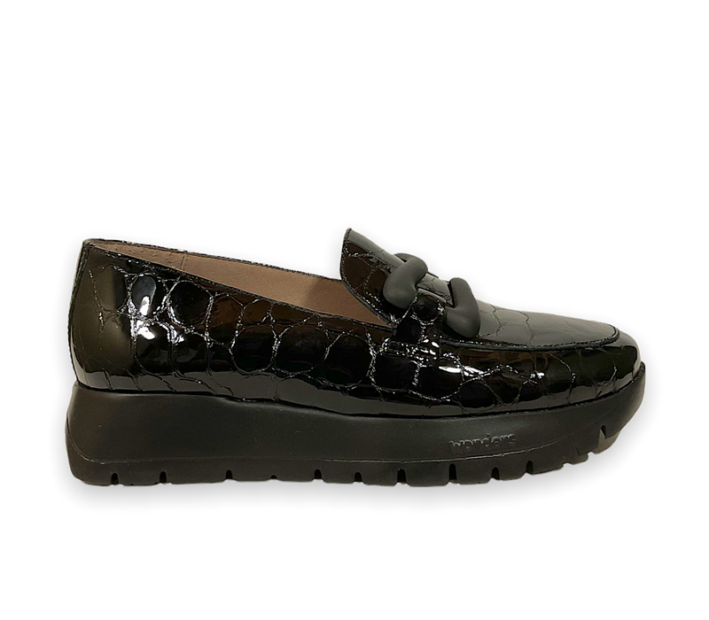 Wonders A-2430 Black patent Croc