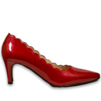 Brenda Zaro 3094 Red Patent Scallop