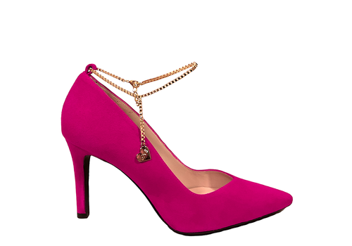 Lodi Lodi RIAMOR-TP Fuchsia Suede w/ankle chain