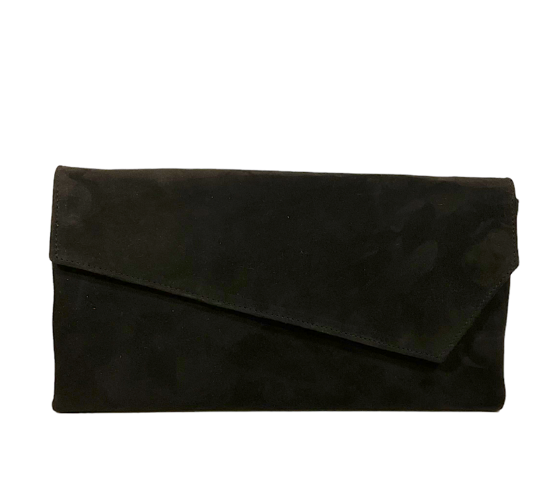 Marian 104 V20 Black Suede Envelope Bag