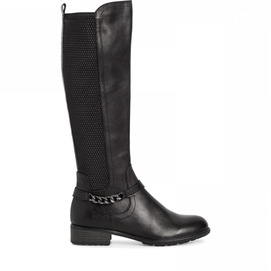 flat narrow calf boots