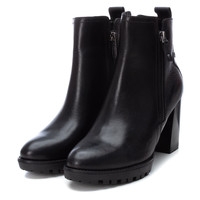 Carmela 160054 Black Leather Block Heel