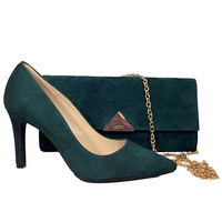 Lodi RACHEL Bottle Green Suede Shoes