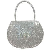 Marian 612 122 Silver glitter Round Bag