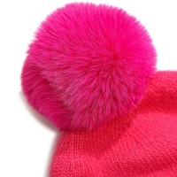 SD009 Fuchsia Pink Pom Pom Hat