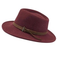 Jack Murphy BOSTON Fedora Felt Hat in Burgundy