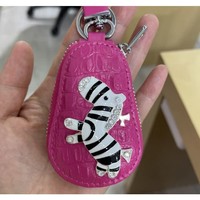 3041 Little zebra Keychain Purse in Fushia