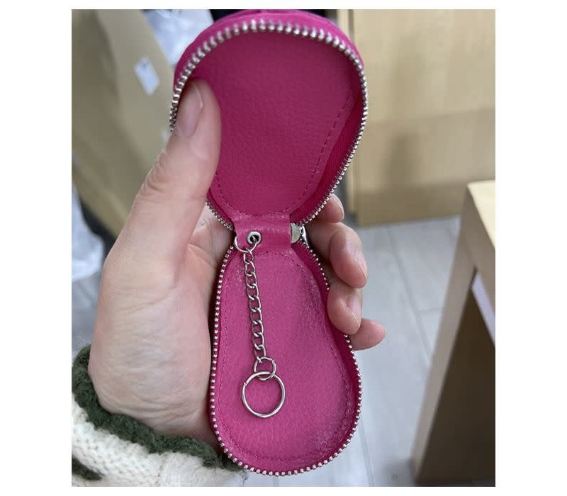 3041 Little zebra Keychain Purse in Fushia