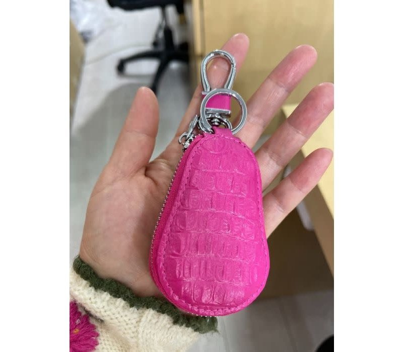 3041 Little zebra Keychain Purse in Fushia