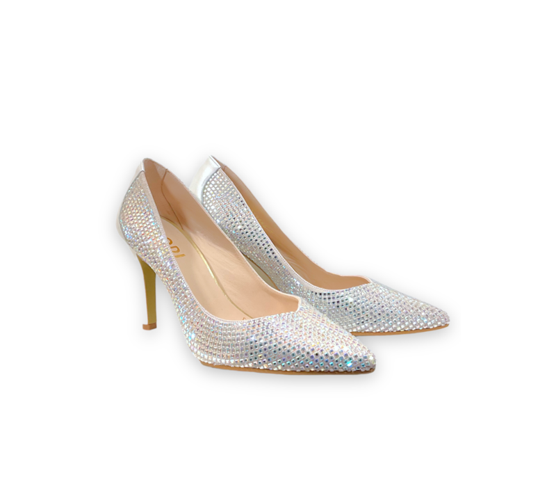 Lodi RADISCO White Glitter Shoes