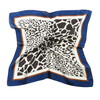 F695 Leopard with Navy edge Neck Scarf