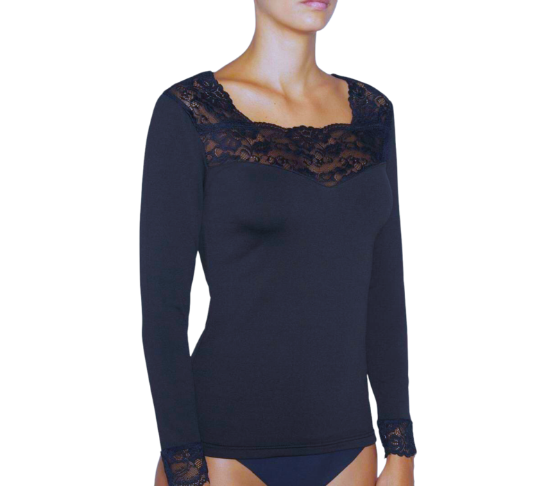 Ysabel mora 70005 Navy Thermal Top