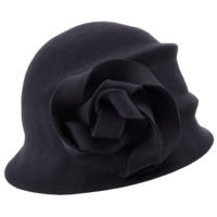 Seeberger Navy felt Cloche Hat