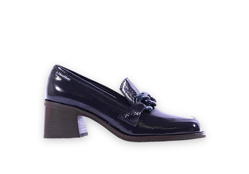 MarcoMoreo MarcoMoreo Navy patent chain Loafer