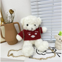GESSY White/Red  X-body Bear with chain