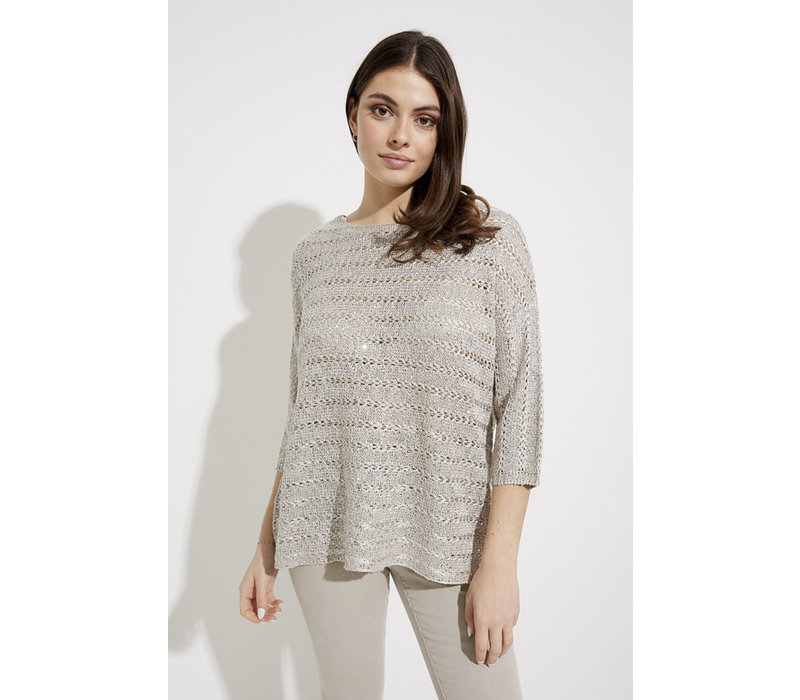 Joseph Ribkoff  lace knit Sequinned Top