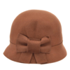 Seeberger Seeberger 19006 Felt Cloche w/Bow trim in Nutmeg