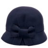 Seeberger Seeberger 19006 Felt Cloche w/Bow trim in Navy