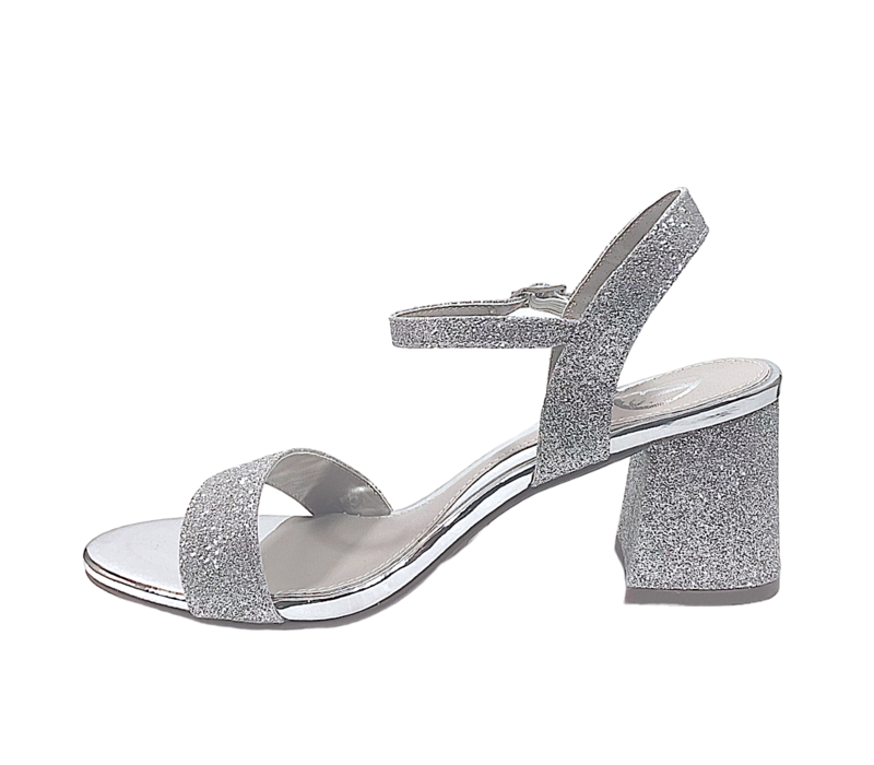 Millie & Co. SUMMER Silver Block Heel Sandal