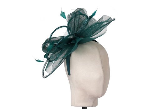 Peach Accessories TGH021 Hunter Green Pearl & Diamonte Fascinator